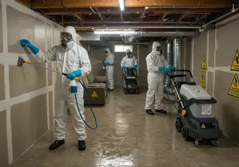 Basement Moisture Removal and Structural Drying process in Etowah County, AL